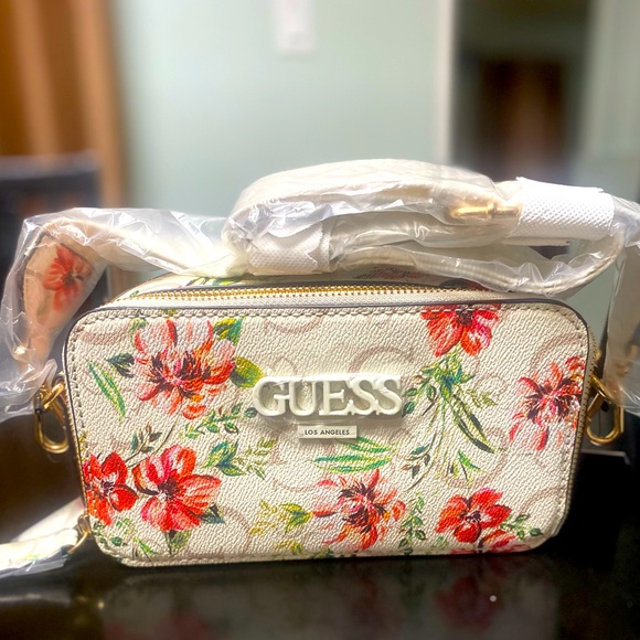 Guess Lewiston Double Zip Crossbody (Floral Multi Type) - Picture 1 of 6